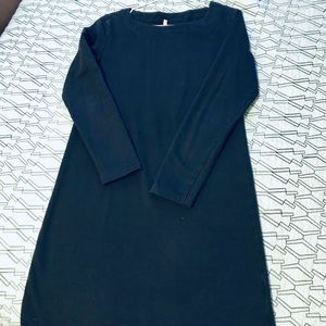 MUJI cotton blend long sleeve shift dress